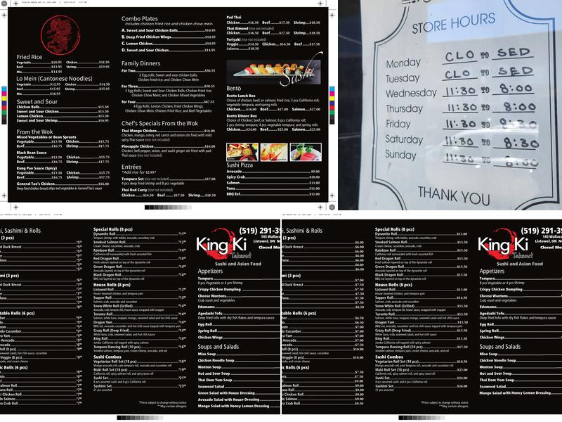 King Ki Menu