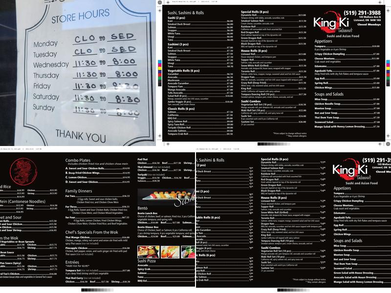 King Ki Menu