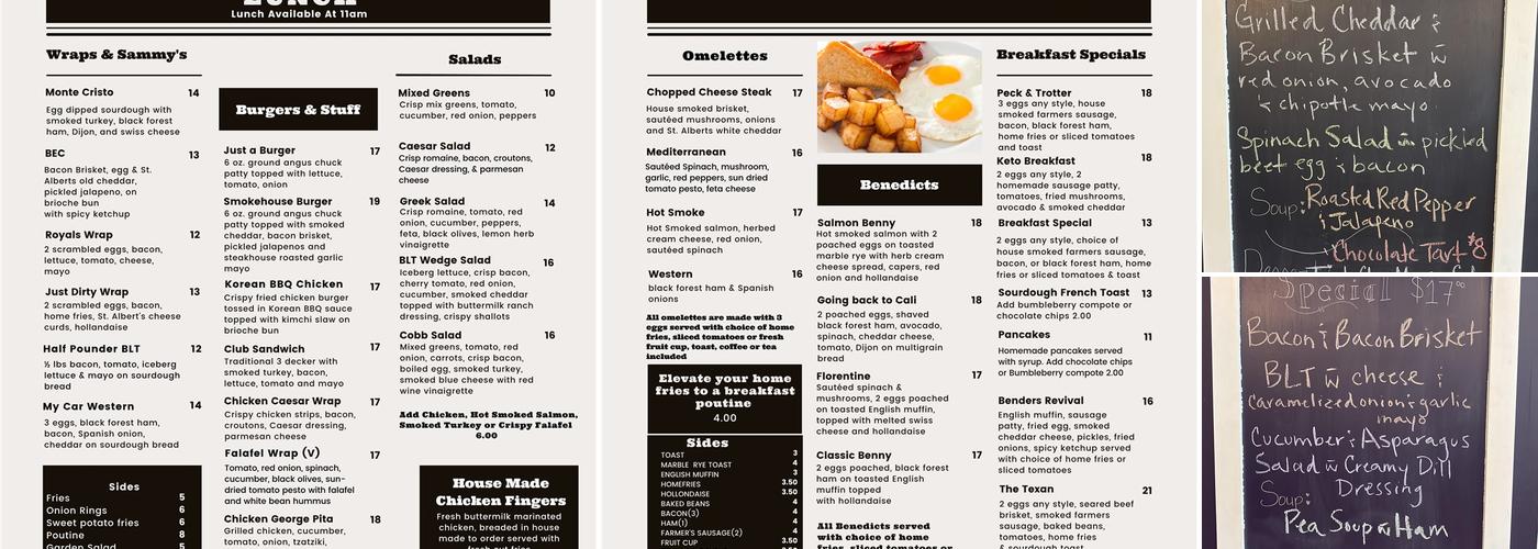 Royals Restaurant Menu