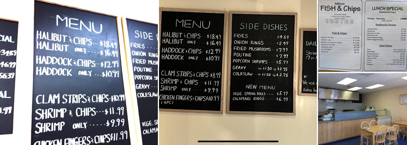 Milton Fish And Chips Menu