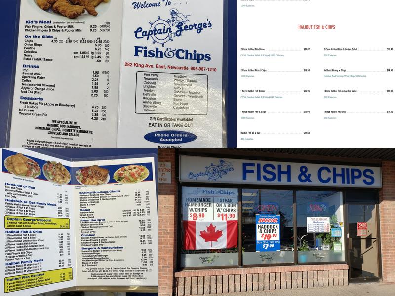 Captain George's Fish & Chips - Newcastle Menu