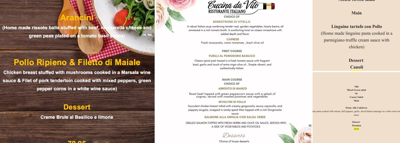 Cucina da Vito Menu