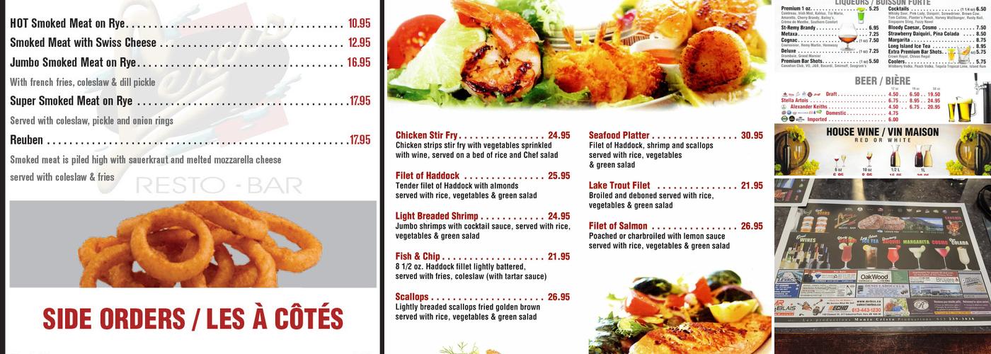 Lexus Resto-Bar Menu