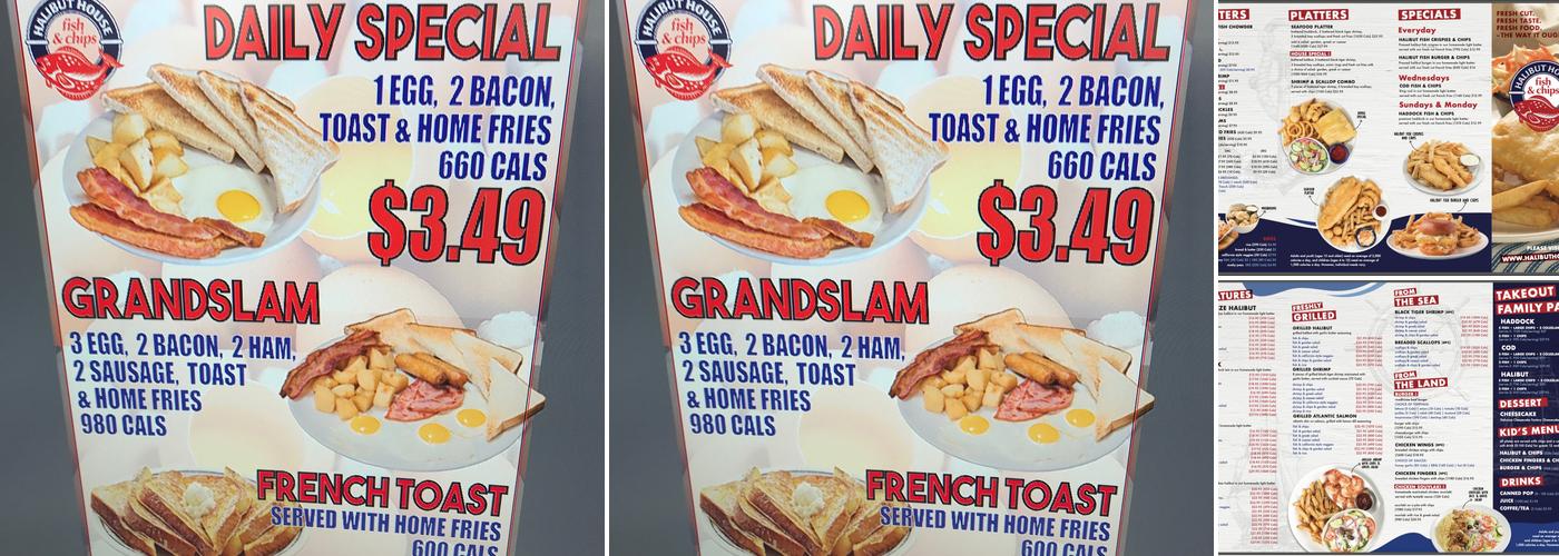 Halibut House Fish & Chips Menu