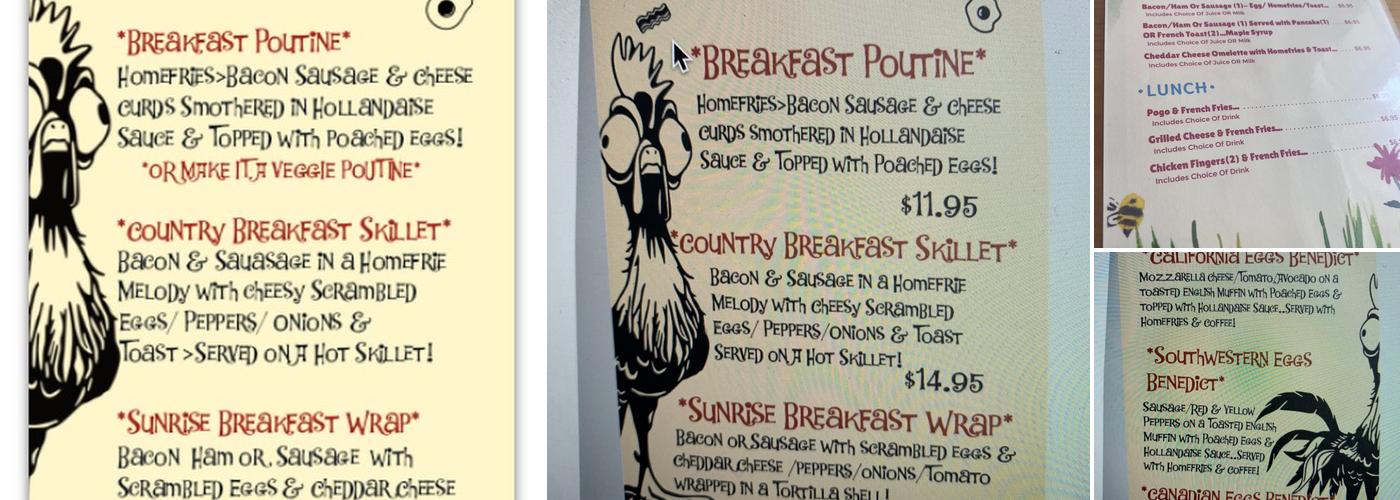 Cafe Hideaway Menu