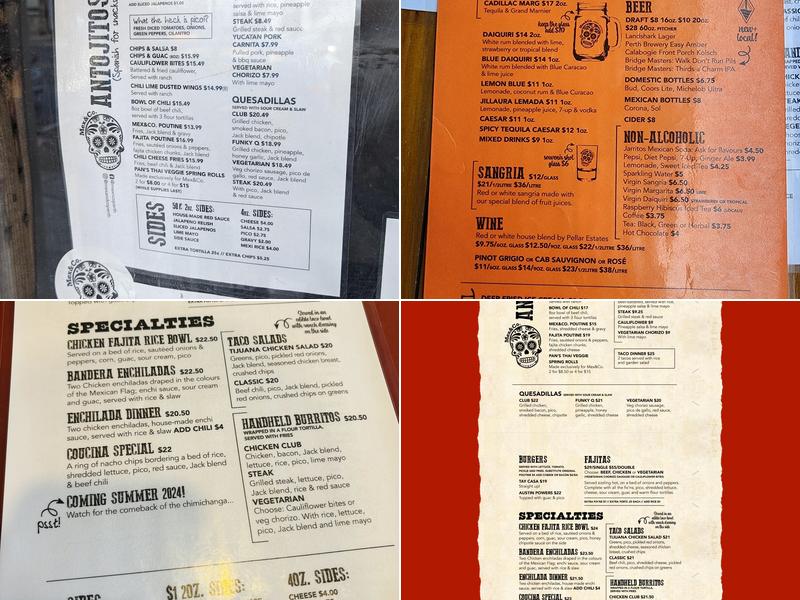 Mex & Co. Menu