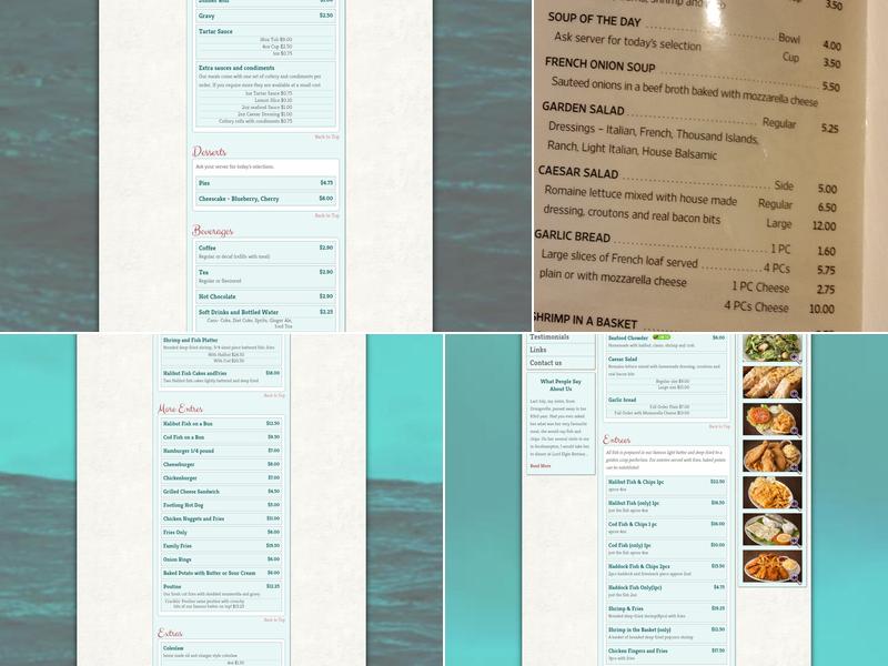 Lord Elgin Fish & Chips Menu