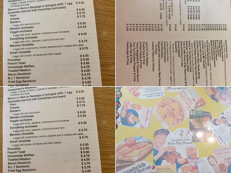 Step'N Back Diner Menu
