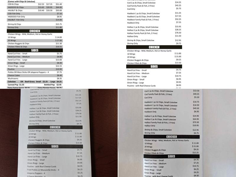 The Take Out Fish & Chips London Menu