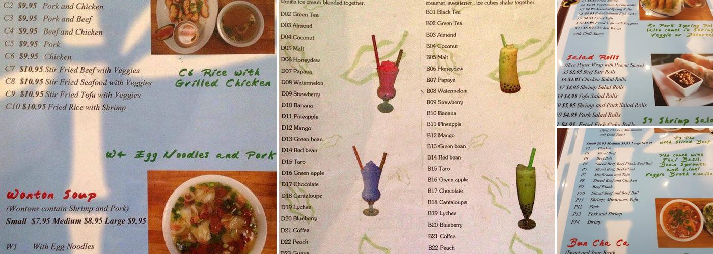Pho Hoan Menu