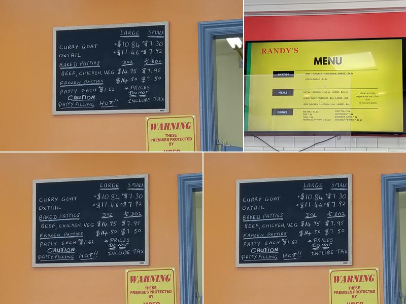 Randy's Take-Out Menu