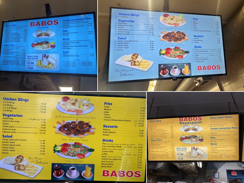 Babos Donerpoint Menu