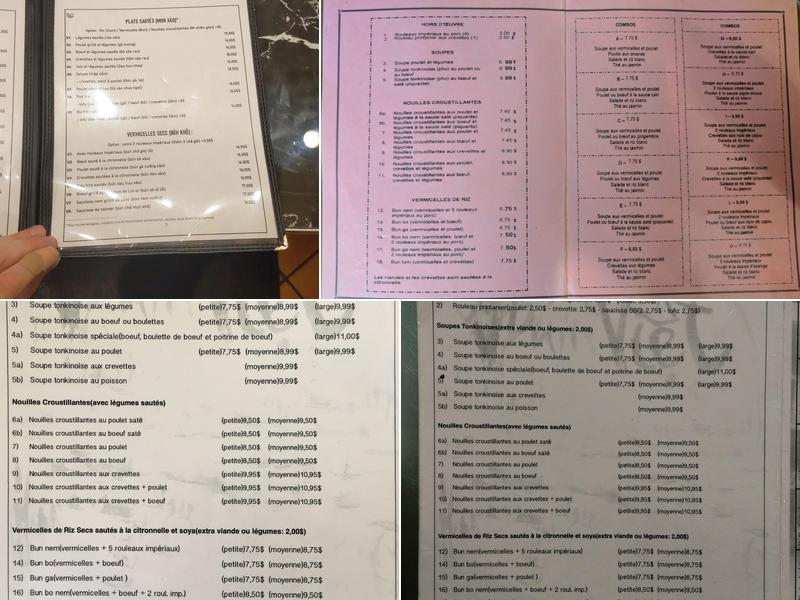 Bun Viet Beaubien Menu