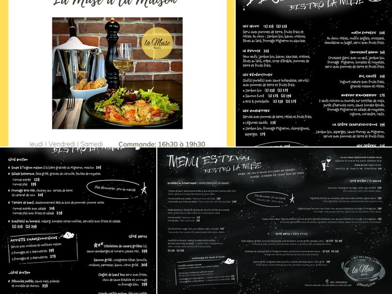 Bistro La Muse Menu
