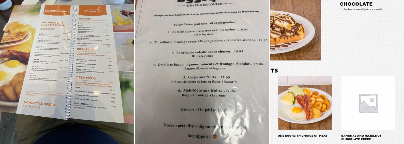 Eggsquis Menu