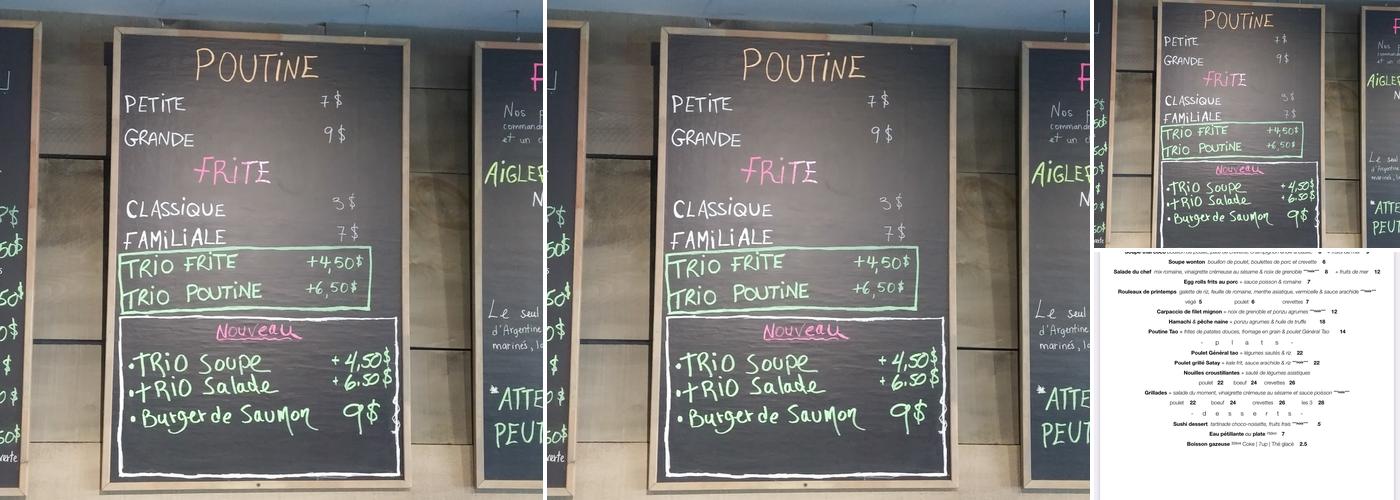 Restaurant Nubo Menu