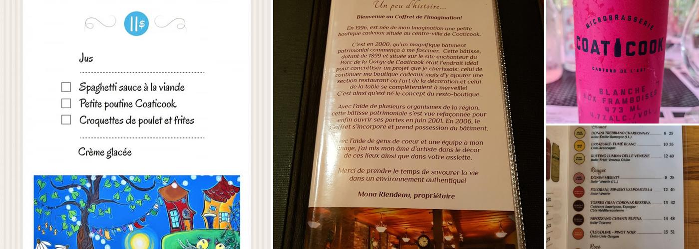 Coffret de l'Imagination Menu