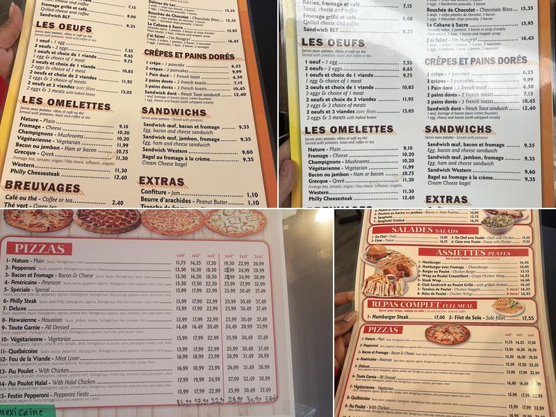 Restaurant La Premiere Menu