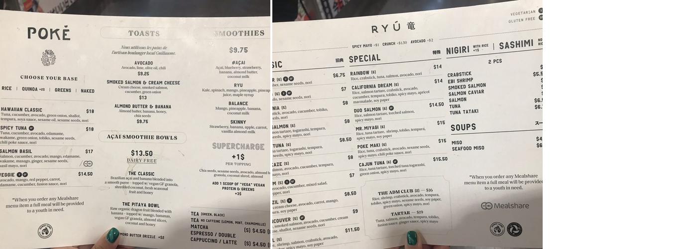 Ryu Menu