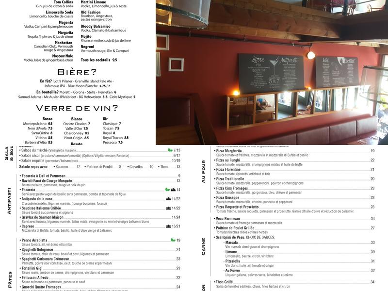 PASTA ANDREA Menu