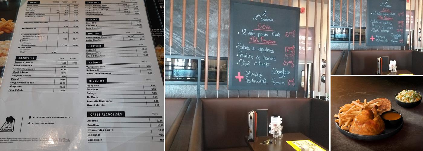 Restaurant et bar St-Hubert Menu
