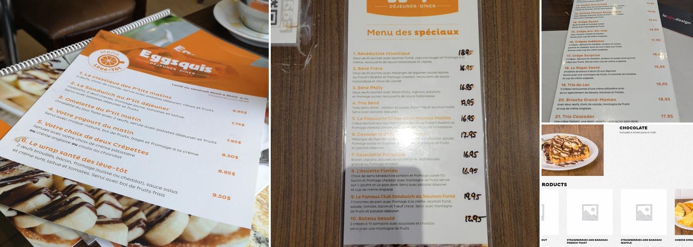 Eggsquis Saint-Hubert Menu