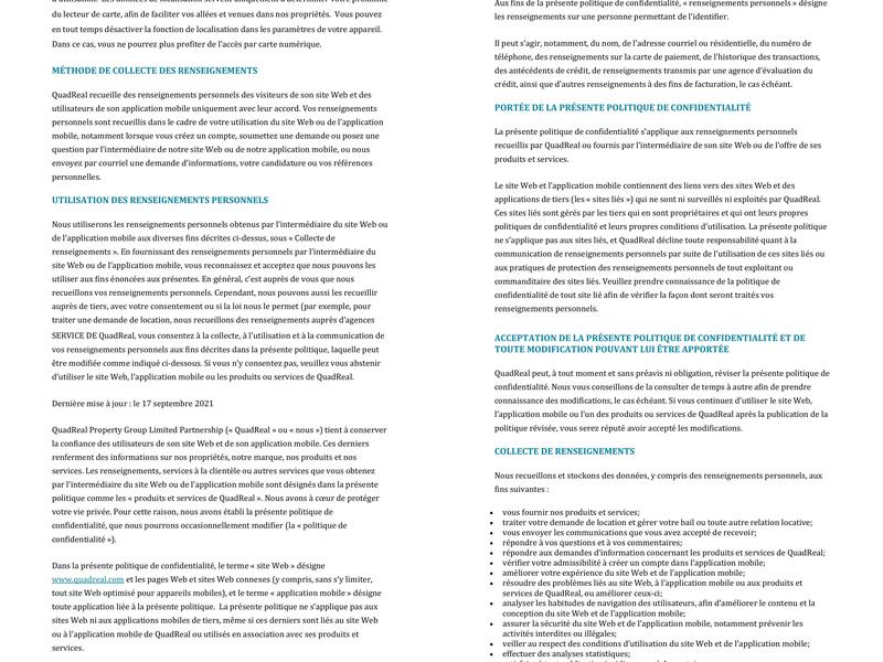 Marché Central Menu