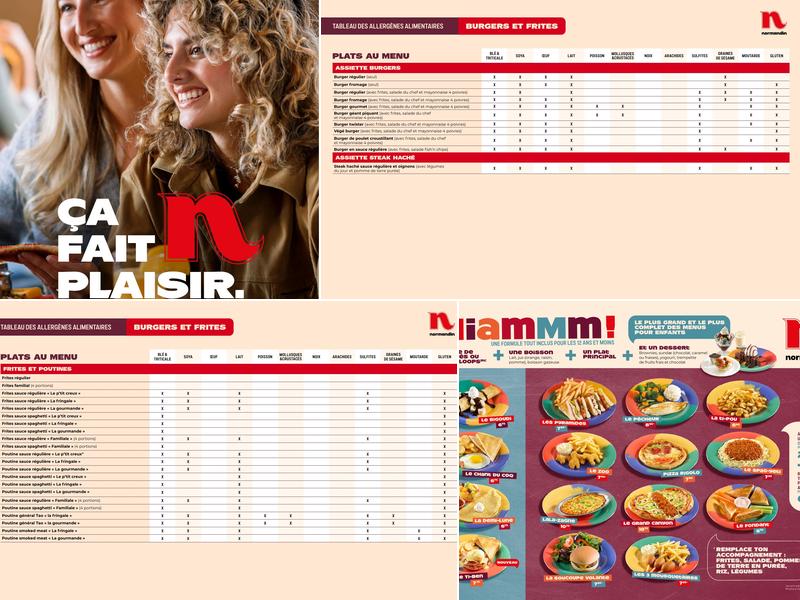 Restaurant Normandin Jean Gauvin Menu