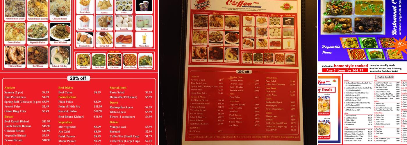 Coffee Plus Restaurant Menu