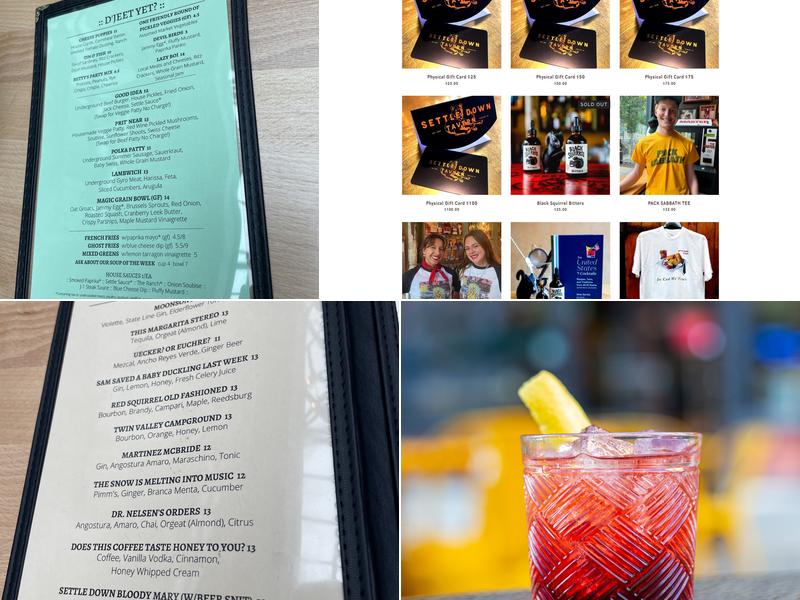 Settle Down Tavern Menu