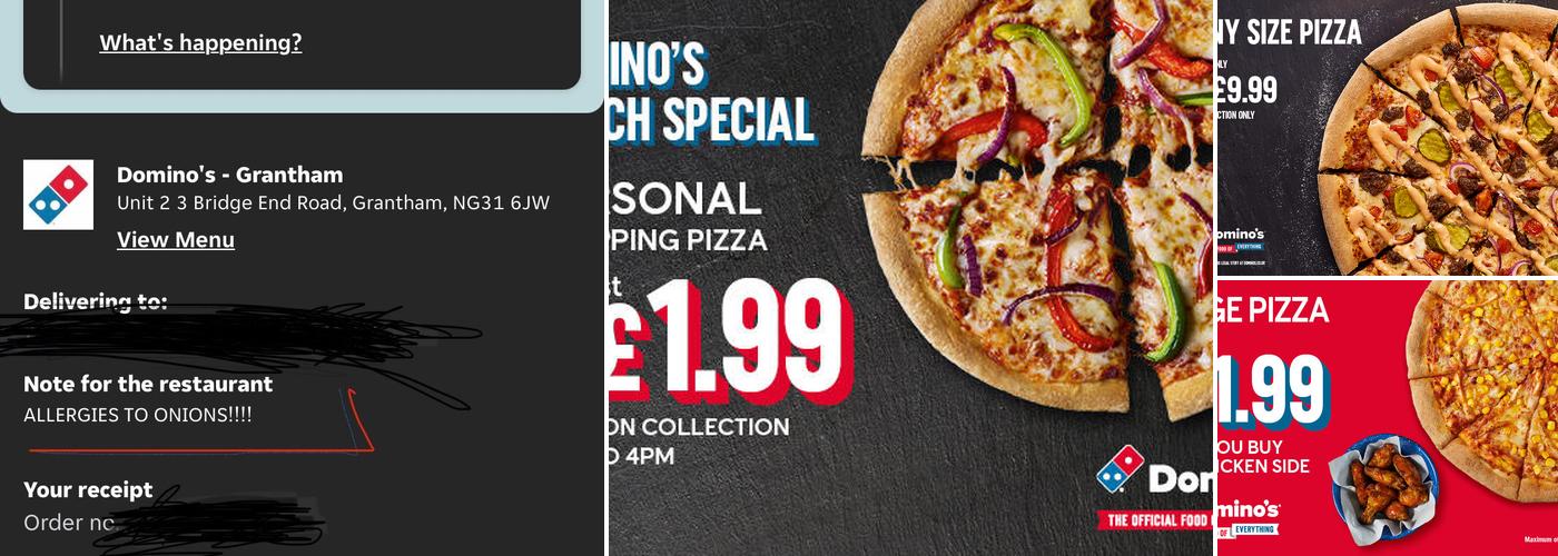 Domino's Pizza - Grantham Menu