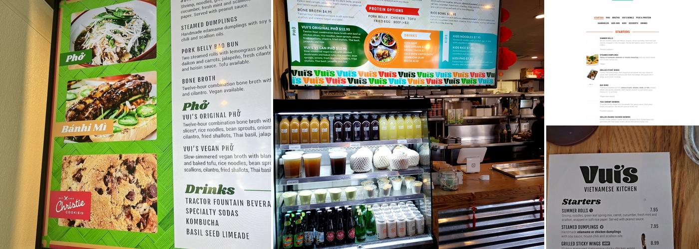 Vui's Kitchen Menu