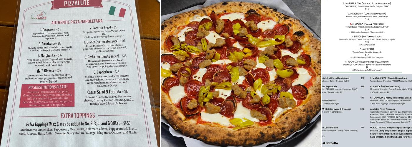 Pizzaluté Menu
