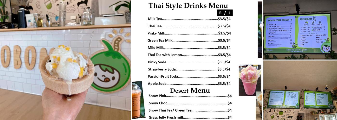 Coco Bomb Menu