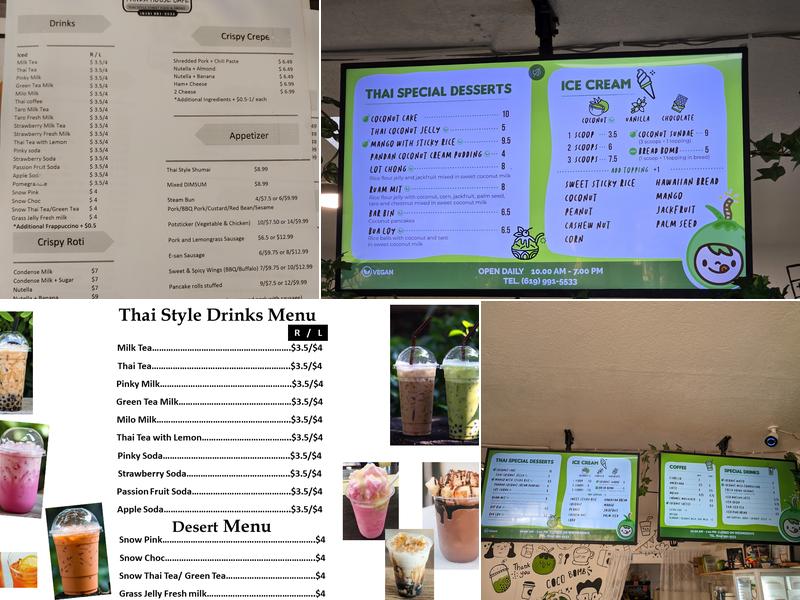 Coco Bomb Menu