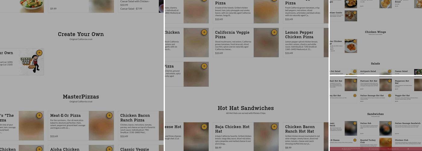 Straw Hat Pizza Bar & Grill Menu