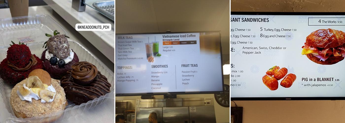 Knead Donuts & Tea Menu