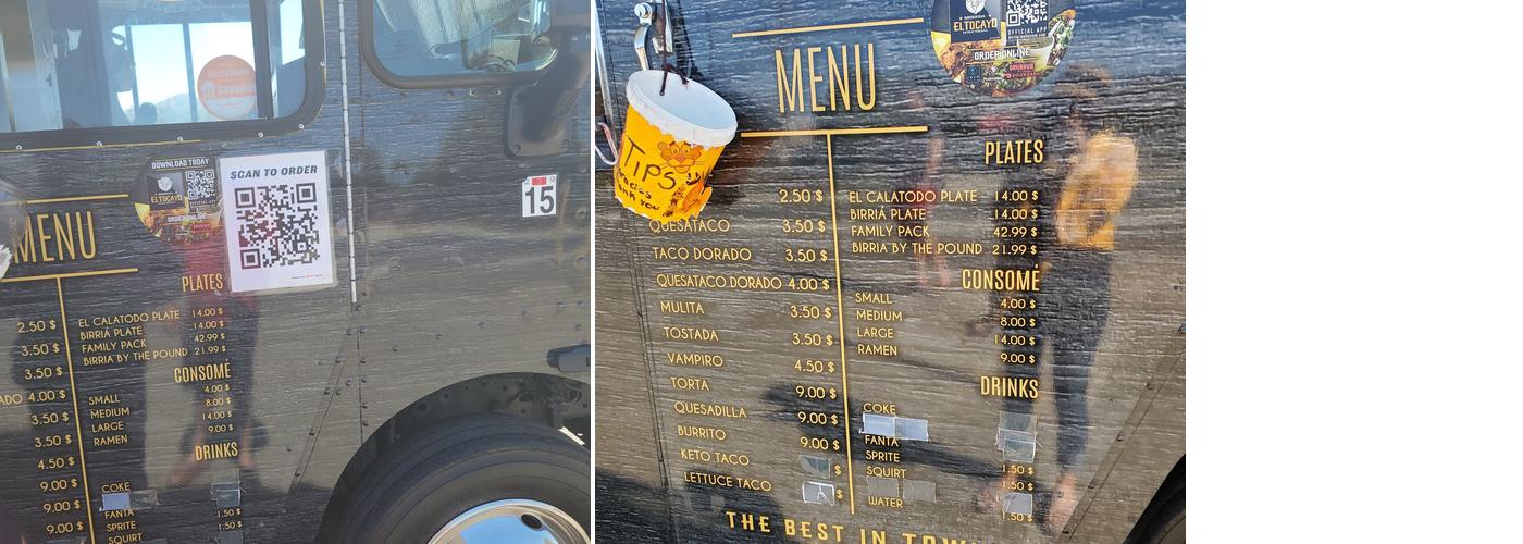 Birrieria El Tocayo Estilo Tijuana Menu