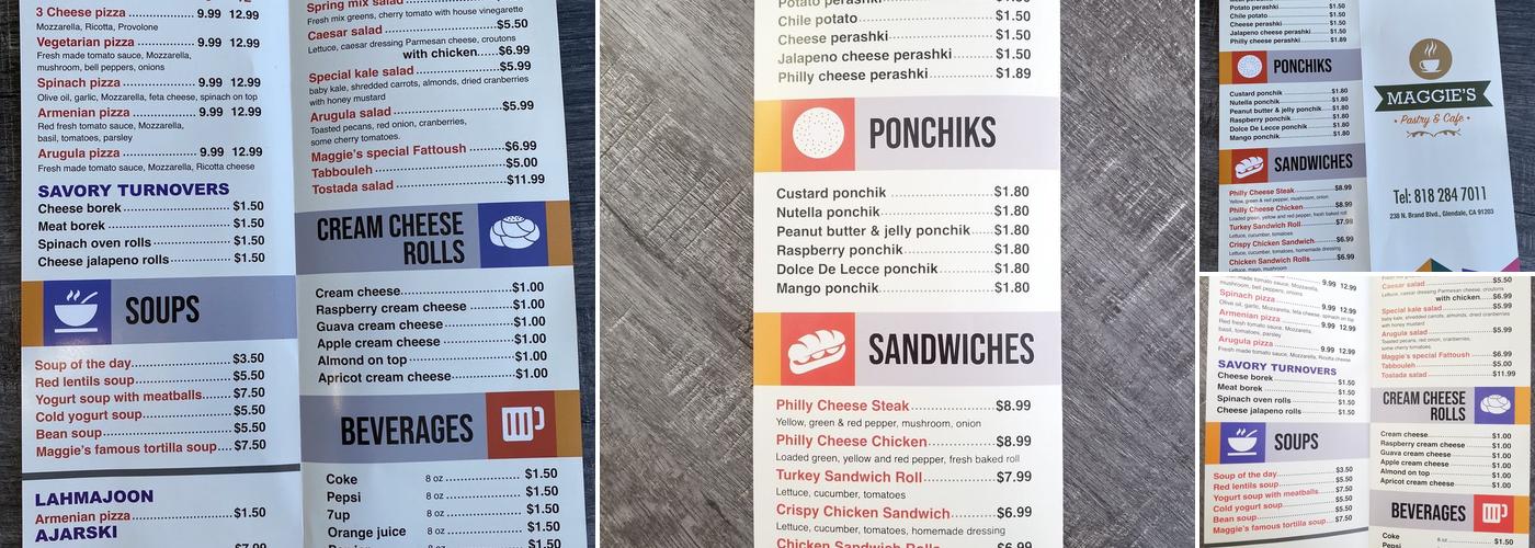 Maggie's Pastry & Café Menu