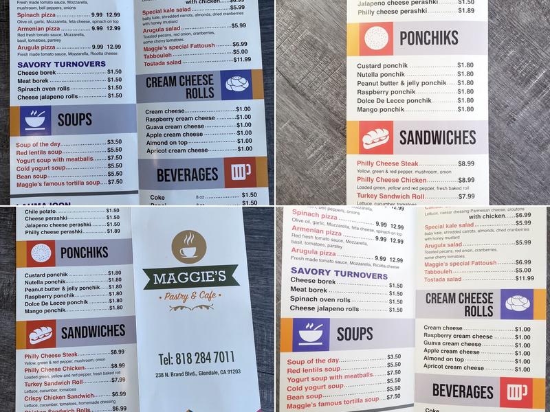 Maggie's Pastry & Café Menu