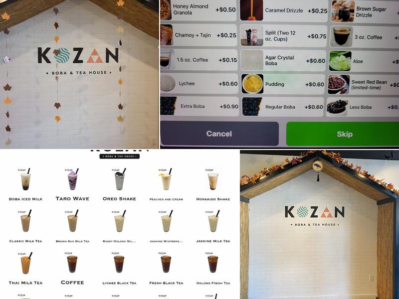 Kozan Boba & Tea House Menu