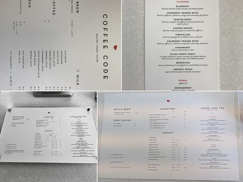 Coffee Code Menu
