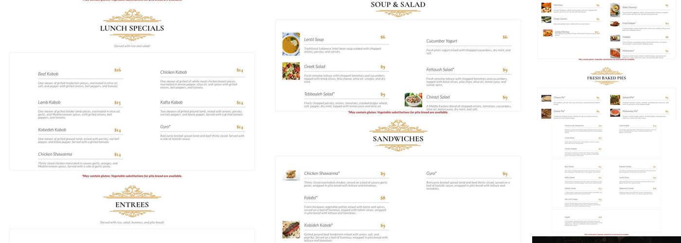 Crave Mediterranean Grill Menu