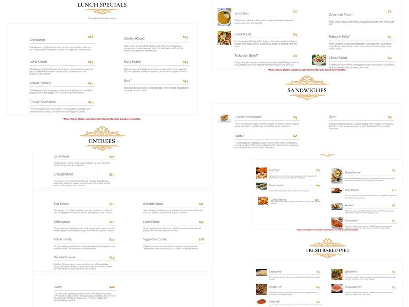 Crave Mediterranean Grill Menu