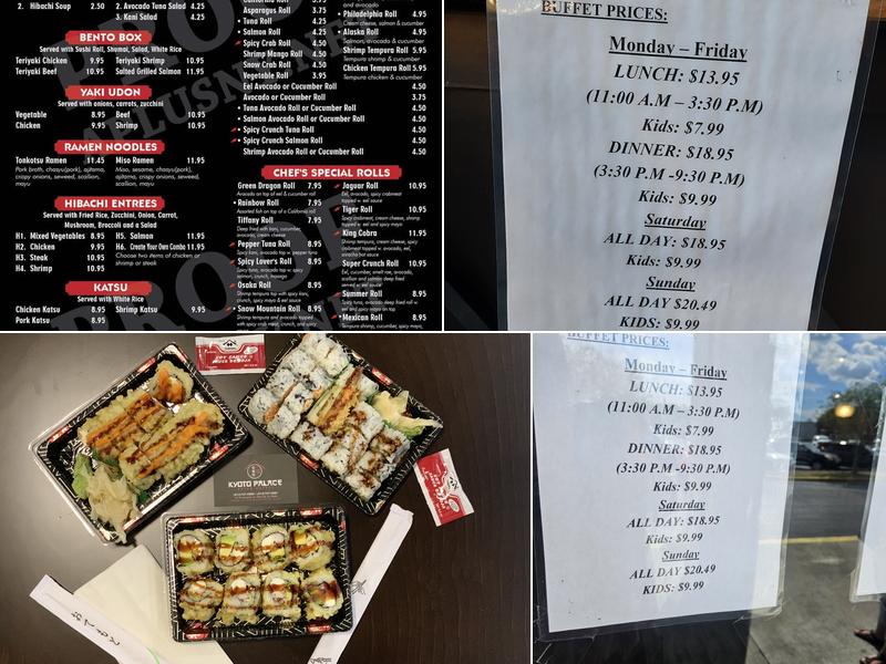 Kyoto Palace ( all you can eat ) Menu