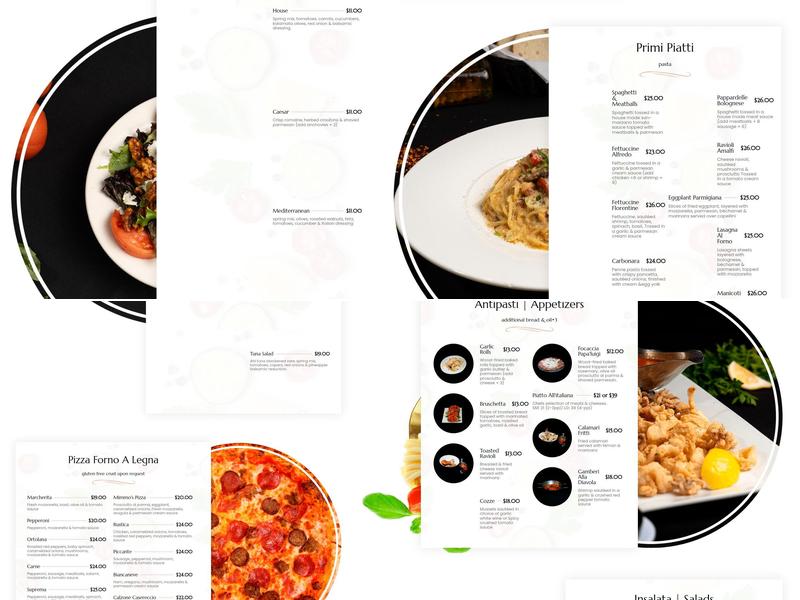 Bella Roma Tuscan Grill Menu