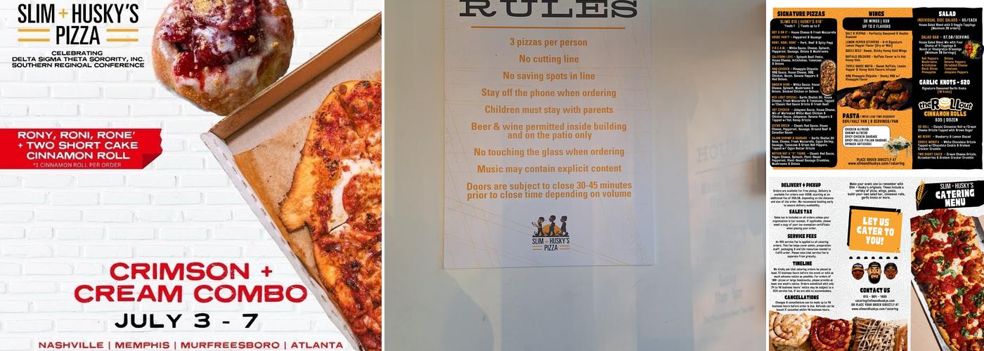 Slim & Husky's Pizza (Adair Park) Menu