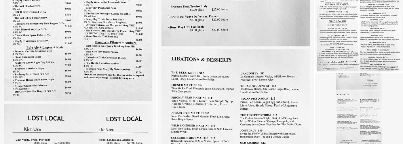 Lost Local Menu