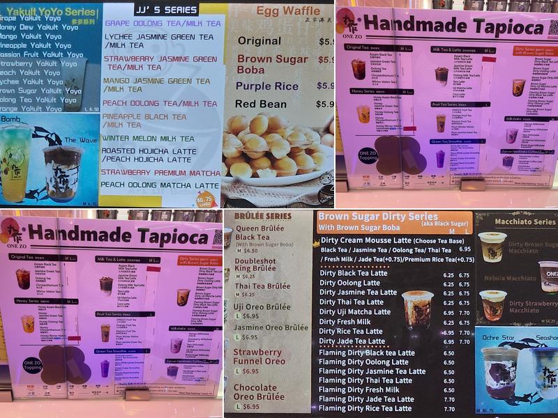 One Zo Boba Duluth Menu