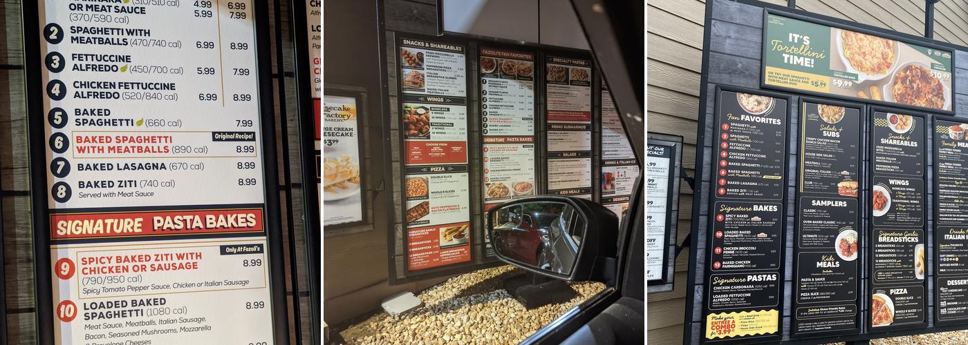 Fazoli's Menu